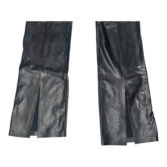 Commando Faux Leather Split Front Pant in Black. Sz: L - Picture 5 of 7